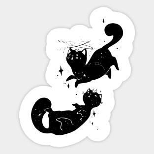 Kawaii Cute Black Cats Sticker